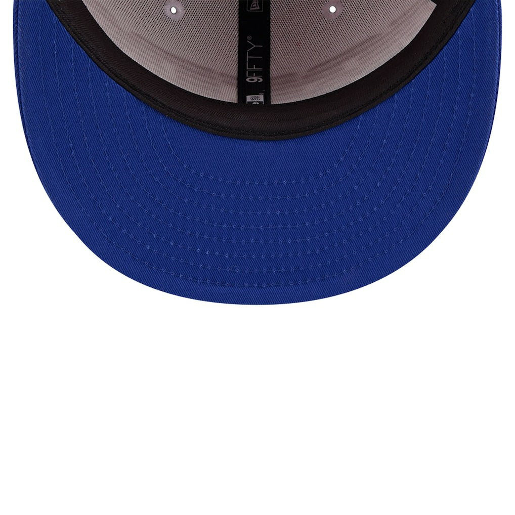 Philadelphia 76ers Throwback Gradient Tech Font 9FIFTY Snapback Hat White/Royal