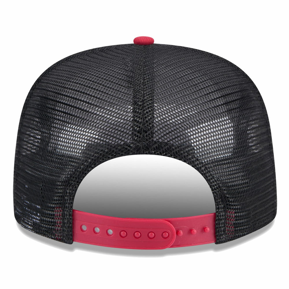 Miami Heat Throwback Team Arch Golfer Snapback Hat Black/Red