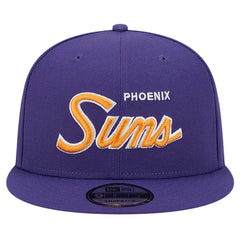 Phoenix Suns Script Side Patch 9FIFTY Snapback Hat Purple