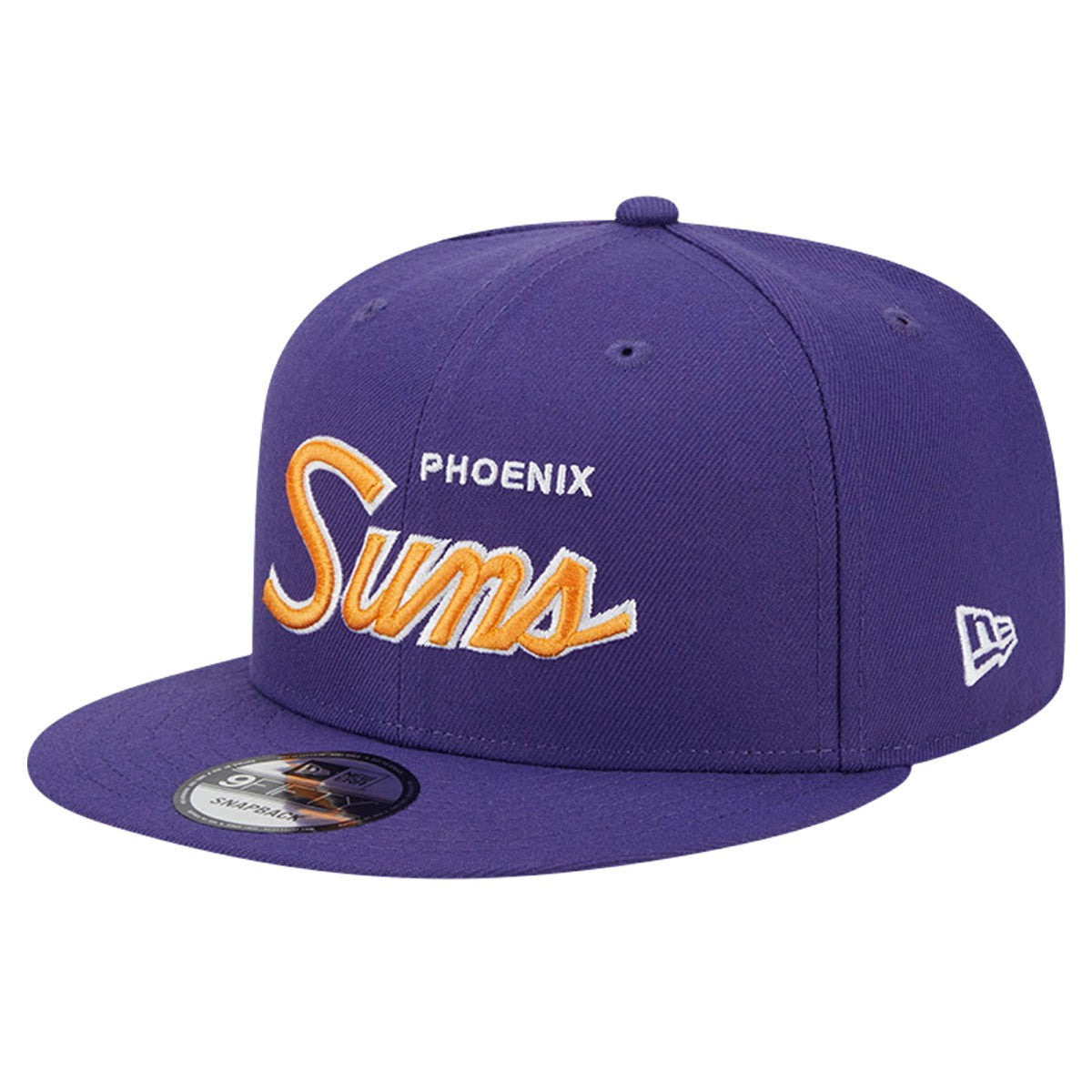Phoenix Suns Script Side Patch 9FIFTY Snapback Hat Purple