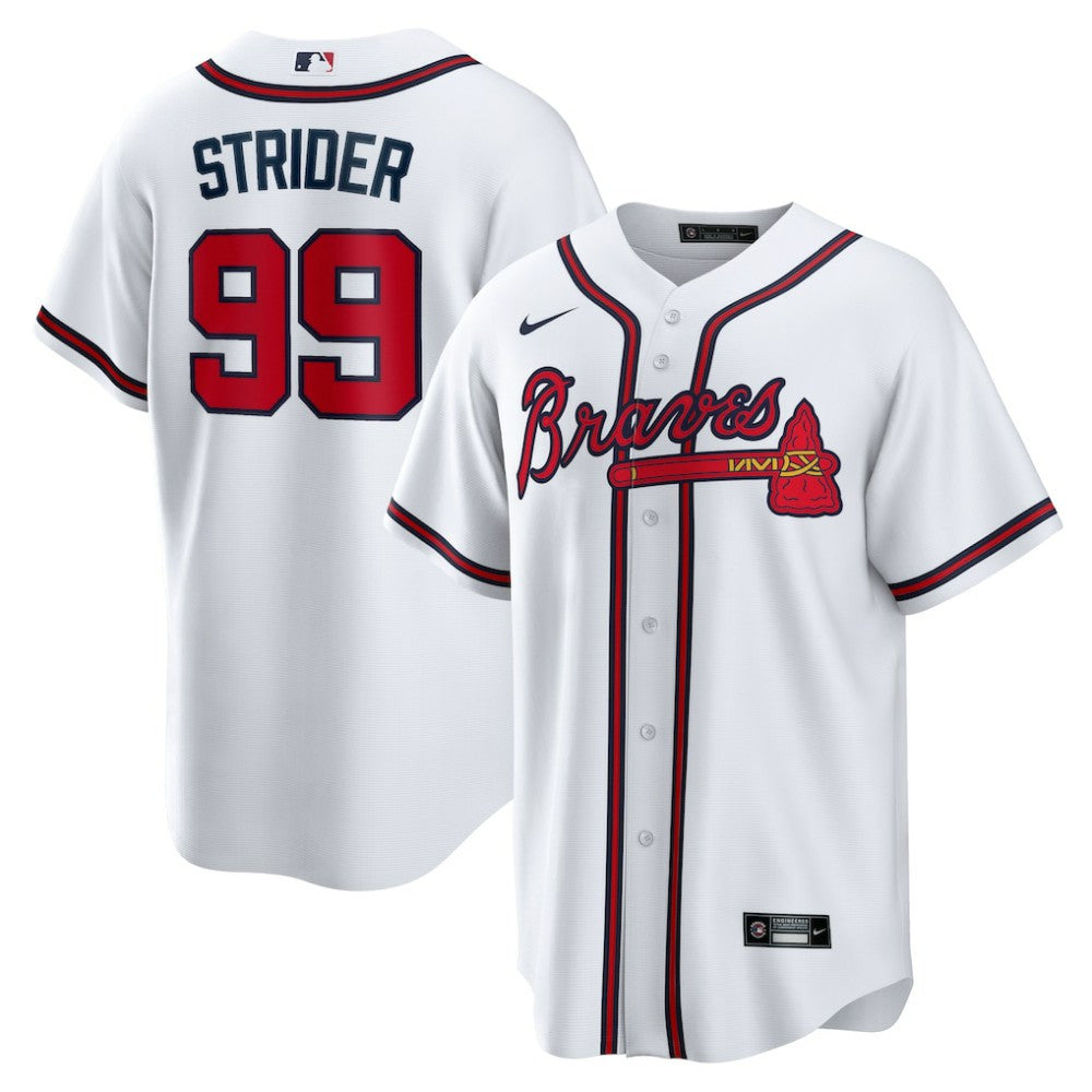 Spencer Strider Atlanta Braves Nike Replica Player Jersey - White Jerseys