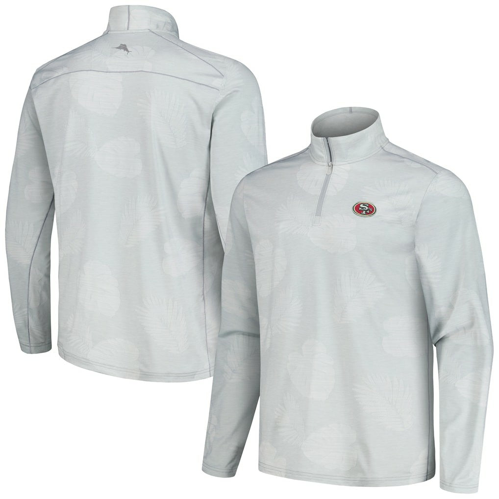 San Francisco 49ers Delray Frond IslandZone Half-Zip Sweatshirt Gray