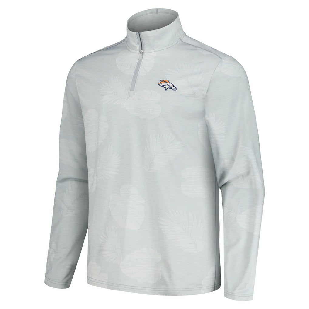 Denver Broncos Delray Frond IslandZone Half-Zip Sweatshirt Gray