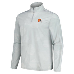 Cleveland Browns Delray Frond IslandZone Half-Zip Sweatshirt Gray