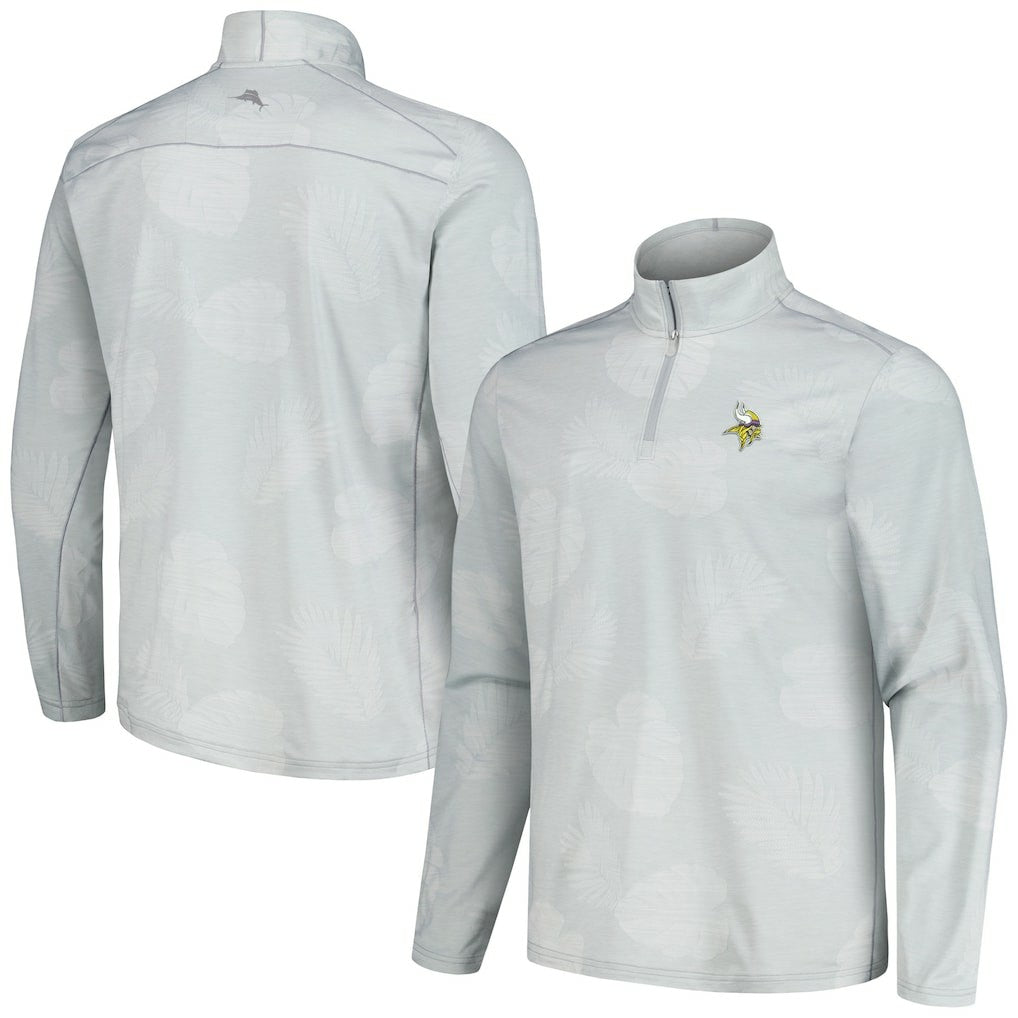 Minnesota Vikings Delray Frond IslandZone Half-Zip Sweatshirt Gray