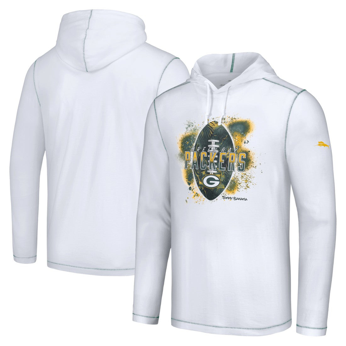 Green Bay Packers Graffiti Touchdown Pullover Hoodie White