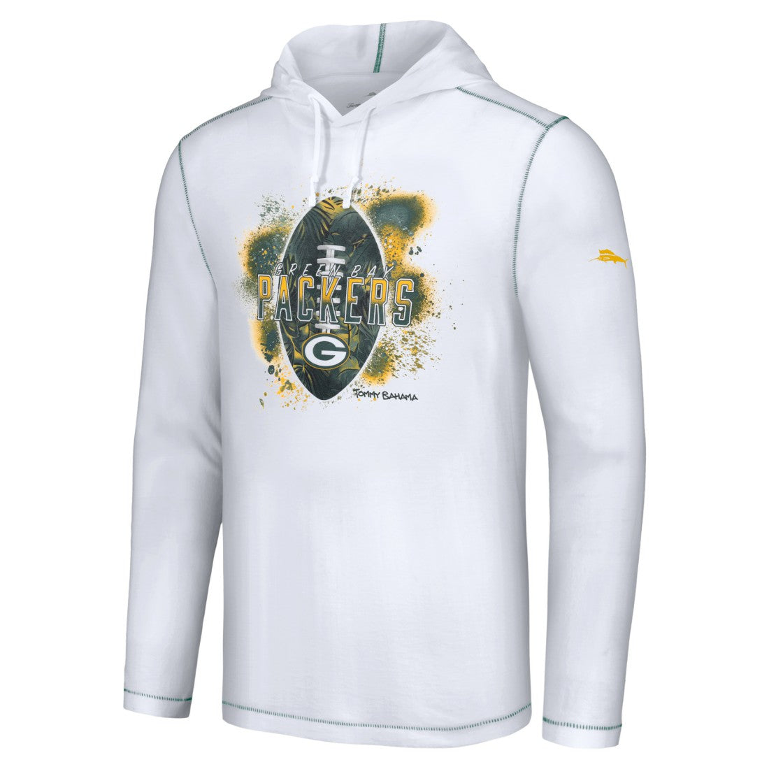 Green Bay Packers Graffiti Touchdown Pullover Hoodie White