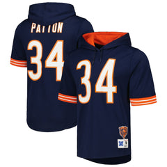 Walter Payton Chicago Bears Retired Player Name & Number Mesh Hoodie T-Shirt Navy