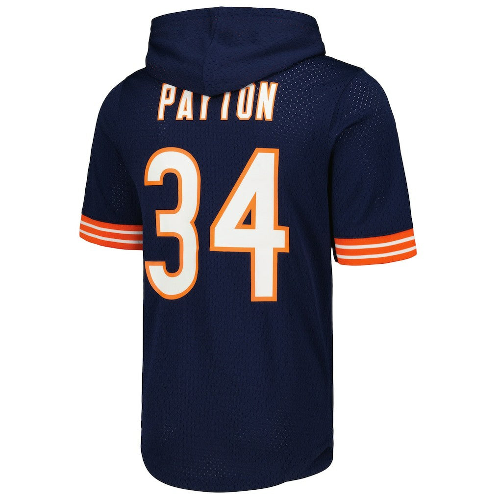 Walter Payton Chicago Bears Retired Player Name & Number Mesh Hoodie T-Shirt Navy