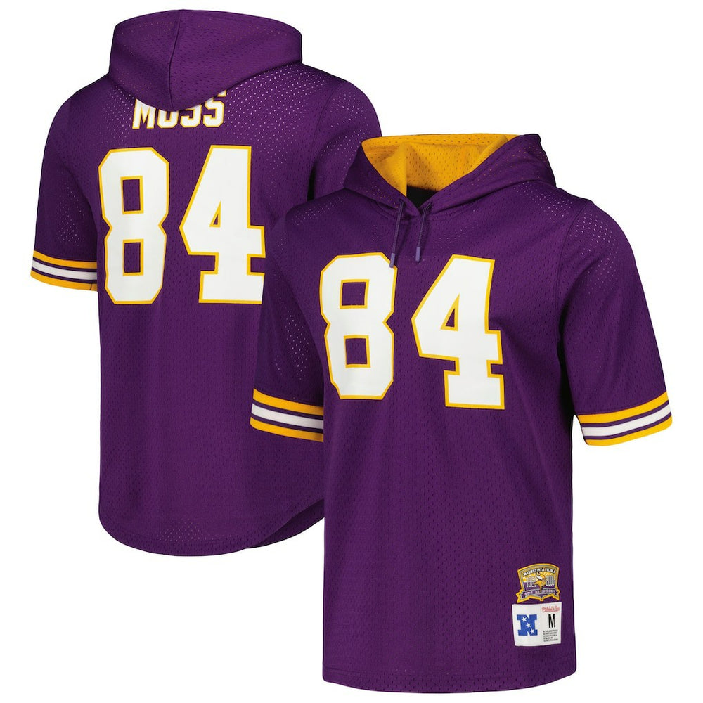 Randy Moss Minnesota Vikings Retired Player Name & Number Mesh Hoodie T-Shirt Purple