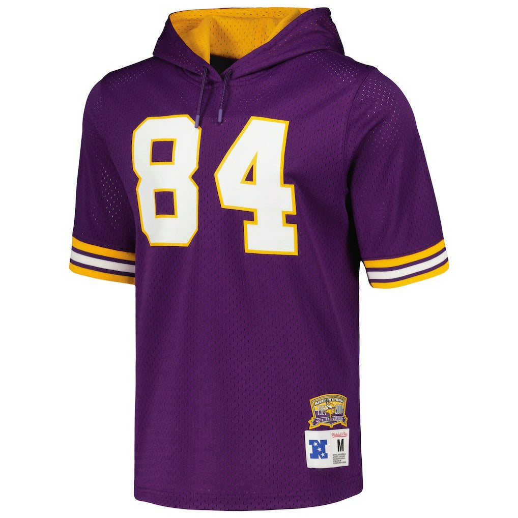 Randy Moss Minnesota Vikings Retired Player Name & Number Mesh Hoodie T-Shirt Purple