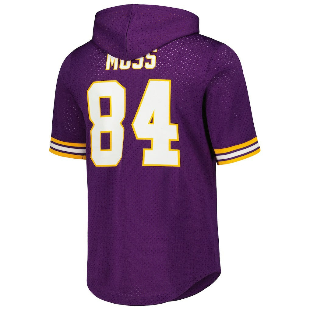 Randy Moss Minnesota Vikings Retired Player Name & Number Mesh Hoodie T-Shirt Purple