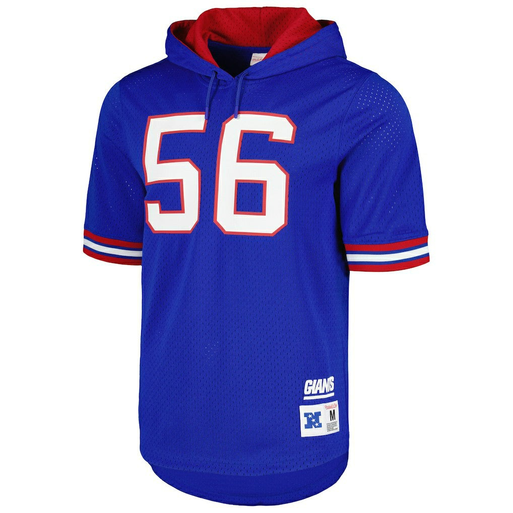 Lawrence Taylor New York Giants Retired Player Name & Number Mesh Hoodie T-Shirt Royal
