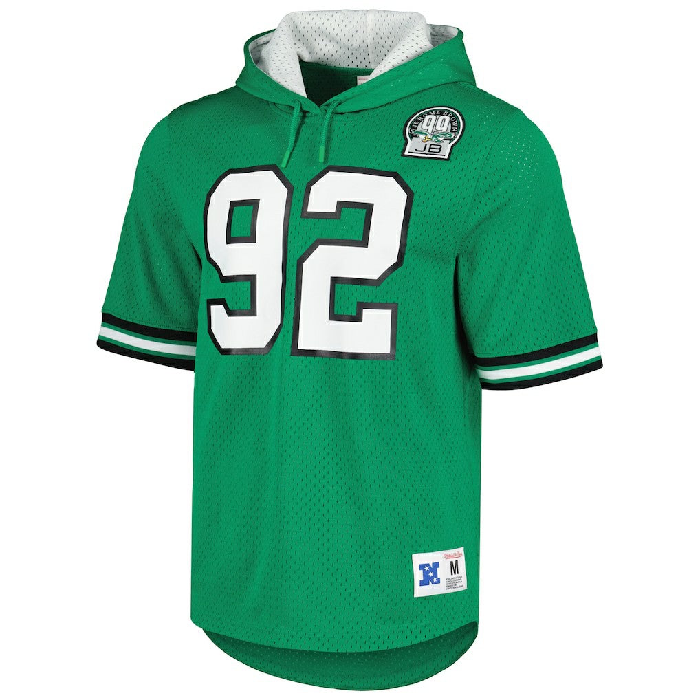 Reggie White Philadelphia Eagles Retired Player Name & Number Mesh Hoodie T-Shirt Kelly Green
