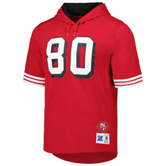 Jerry Rice San Francisco 49ers Retired Player Name & Number Mesh Hoodie T-Shirt Scarlet