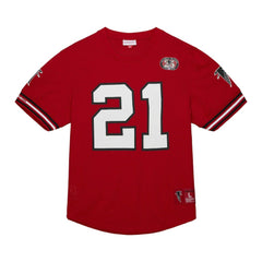 Deion Sanders Atlanta Falcons Retired Player Name & Number Mesh Top Red