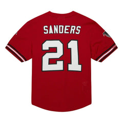 Deion Sanders Atlanta Falcons Retired Player Name & Number Mesh Top Red