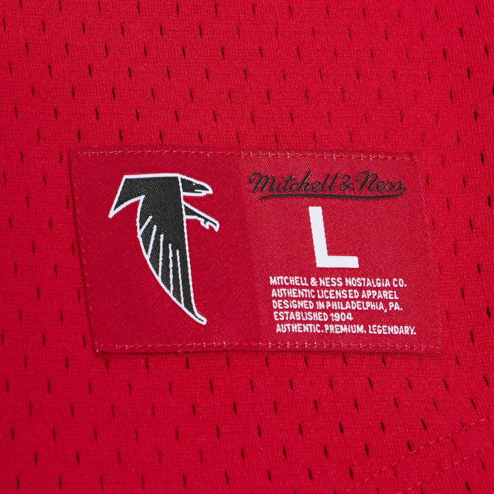 Deion Sanders Atlanta Falcons Retired Player Name & Number Mesh Top Red