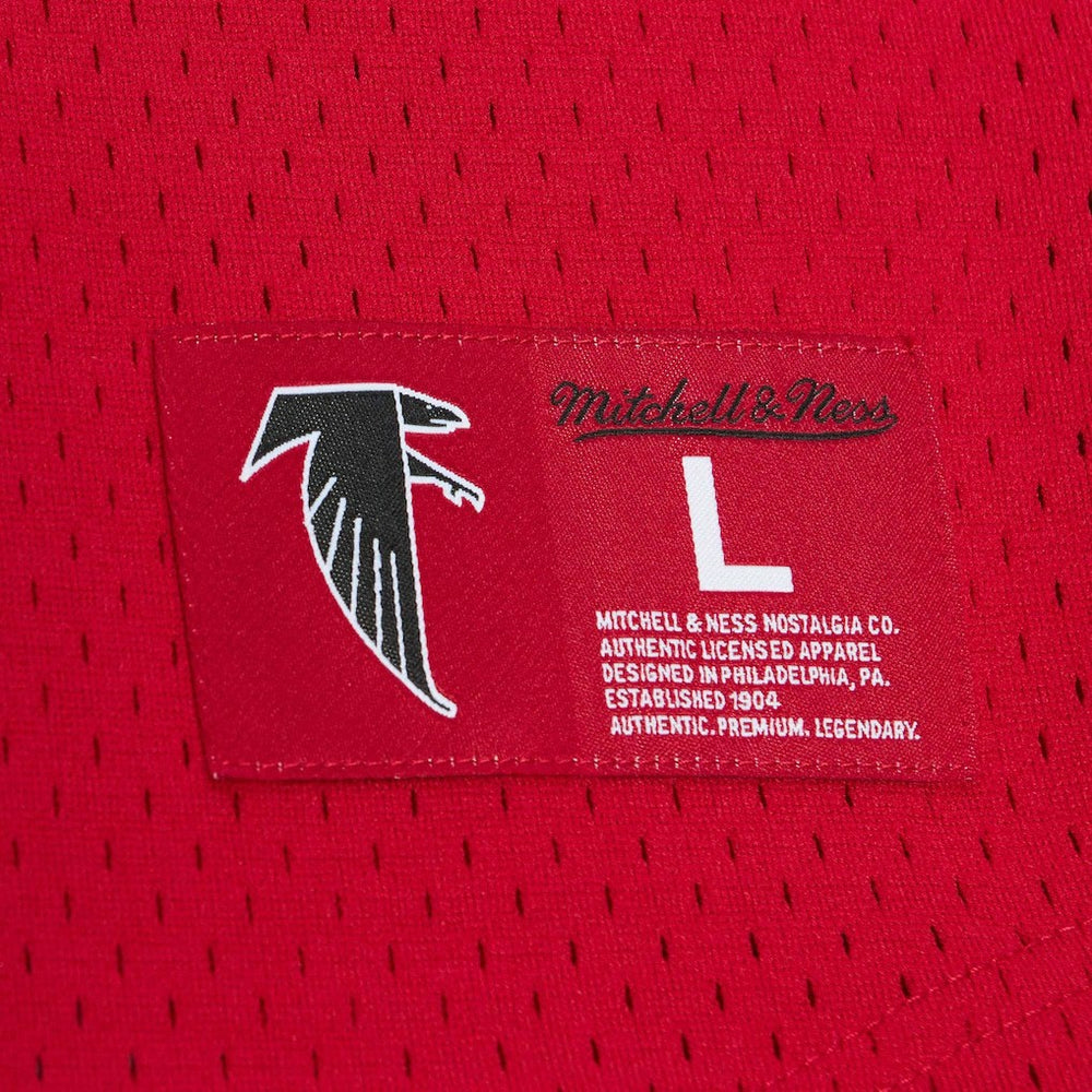 Deion Sanders Atlanta Falcons Retired Player Name & Number Mesh Top Red