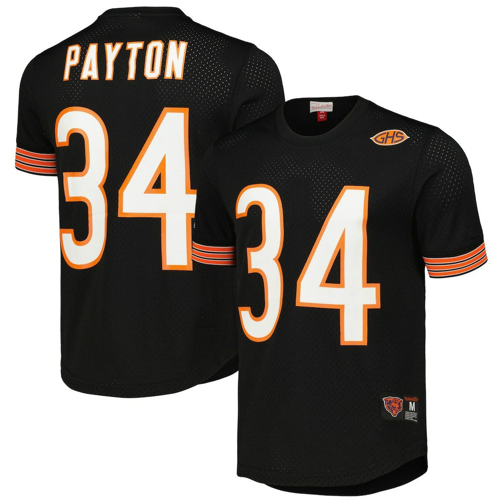 Walter Payton Chicago Bears Retired Player Name & Number Mesh Top Black