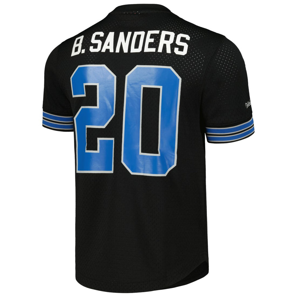 Barry Sanders Detroit Lions Retired Player Name & Number Mesh Top Black