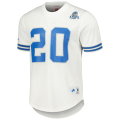 Barry Sanders Detroit Lions Retired Player Name & Number Mesh Top White