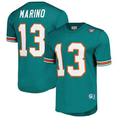 Dan Marino Miami Dolphins Retired Player Name & Number Mesh Top Aqua