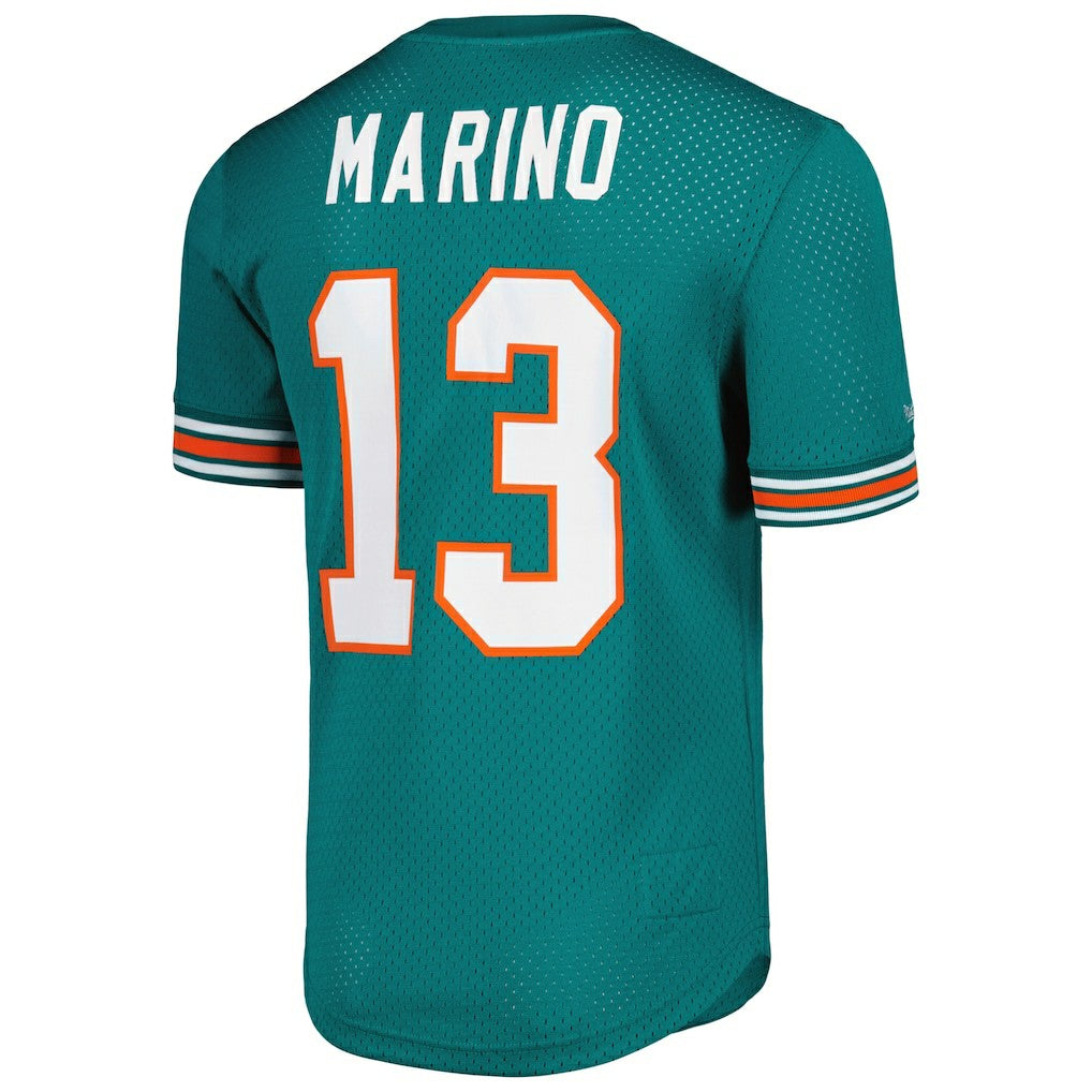Dan Marino Miami Dolphins Retired Player Name & Number Mesh Top Aqua