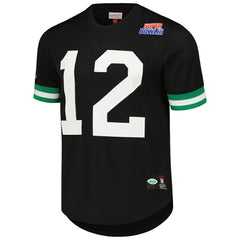 Joe Namath New York Jets Retired Player Name & Number Mesh Top Black