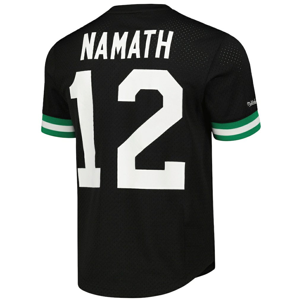 Joe Namath New York Jets Retired Player Name & Number Mesh Top Black