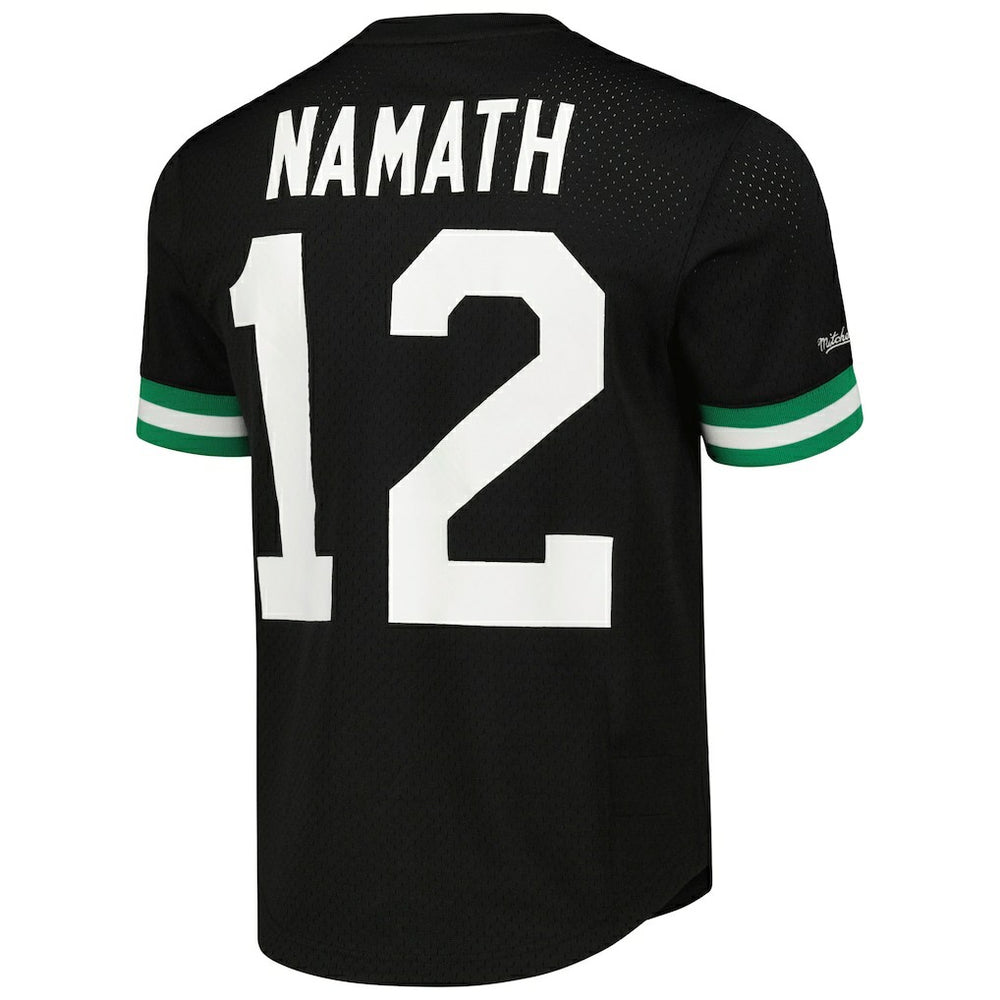 Joe Namath New York Jets Retired Player Name & Number Mesh Top Black