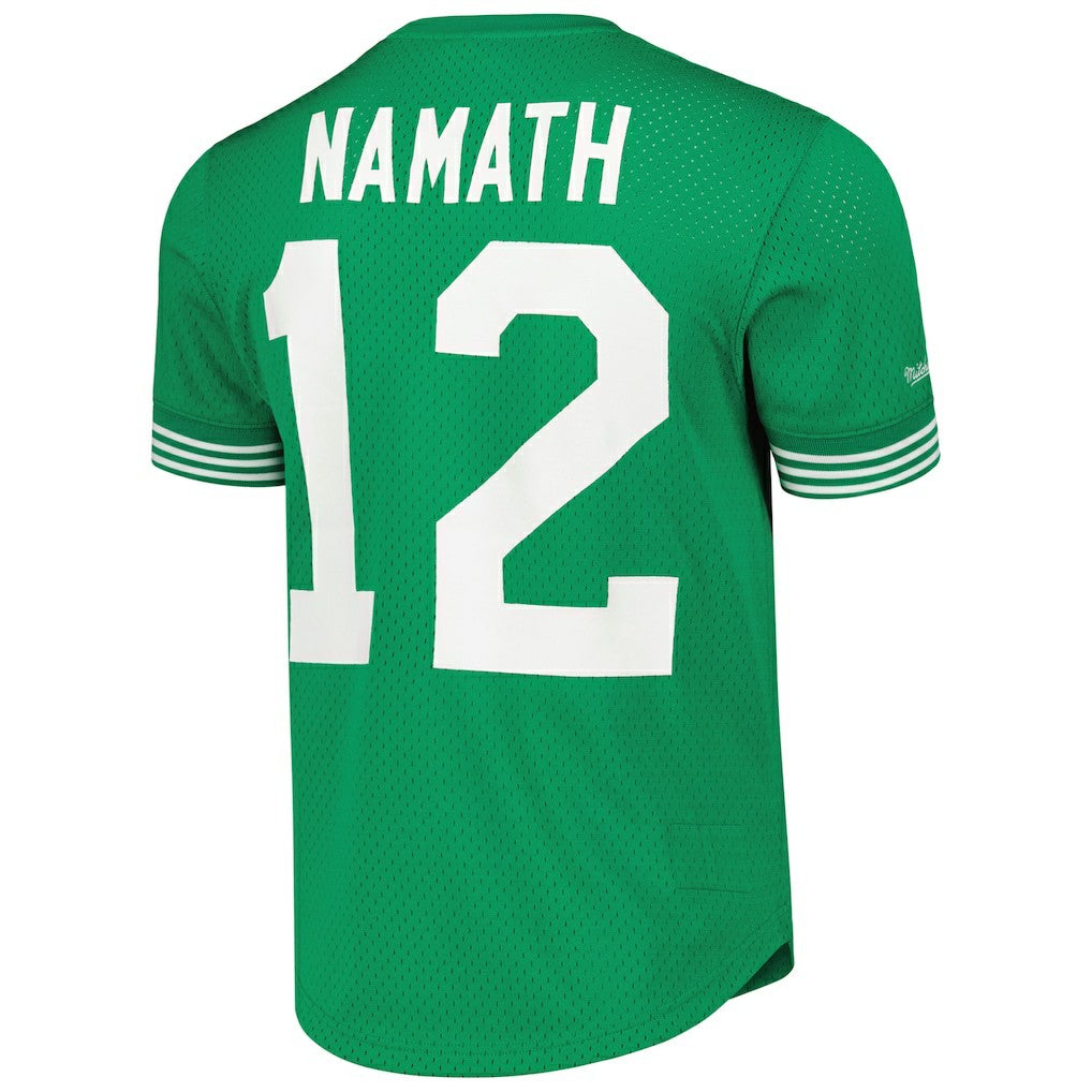 Joe Namath New York Jets Retired Player Name & Number Mesh Top Kelly Green