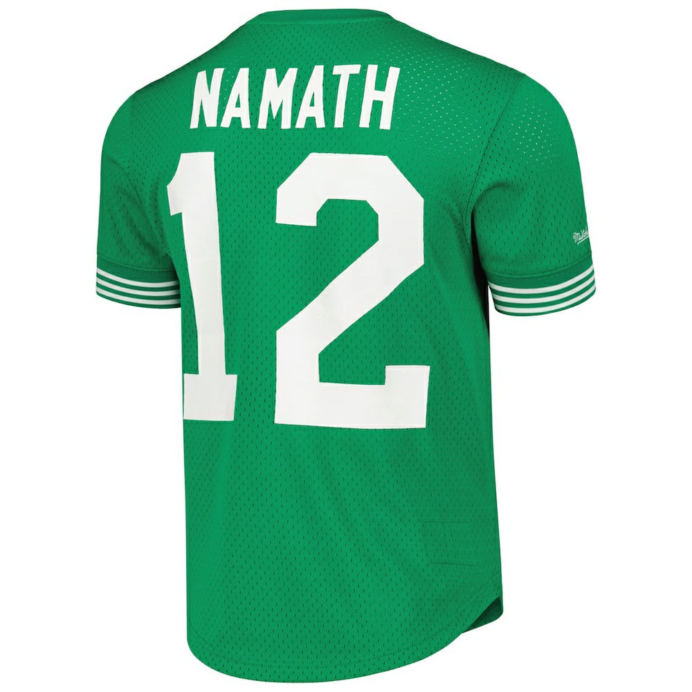 Joe Namath New York Jets Retired Player Name & Number Mesh Top Kelly Green