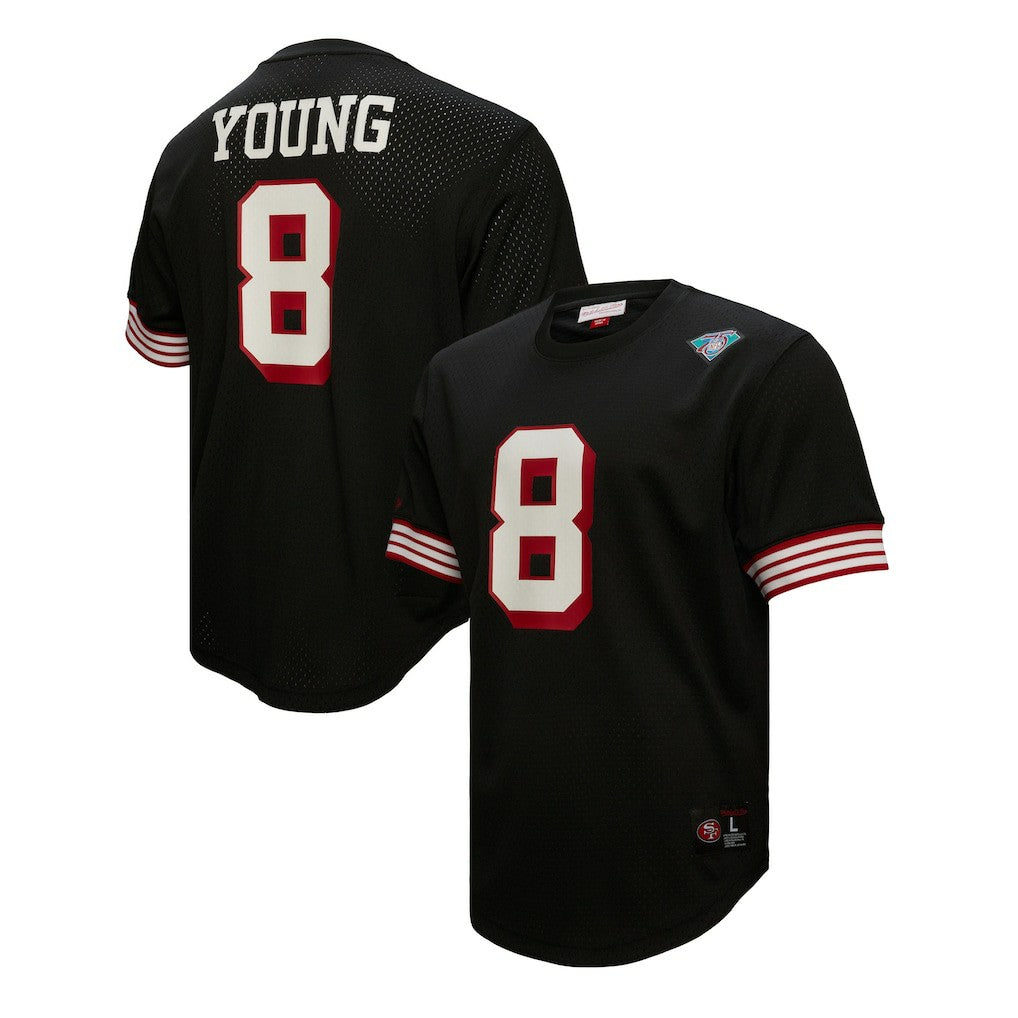 Steve Young San Francisco 49ers Retired Player Name & Number Mesh Top Black
