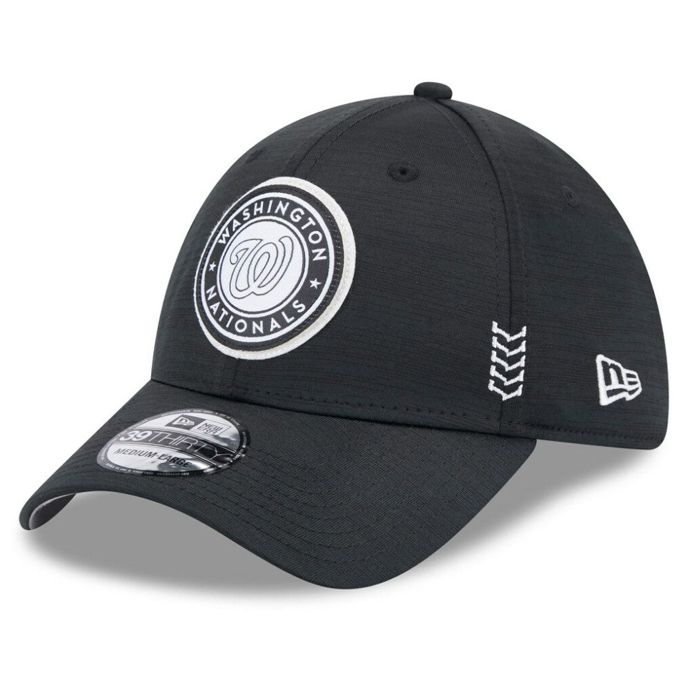 Washington Nationals New Era 2024 Clubhouse 39THIRTY Flex Hat - Black Hats