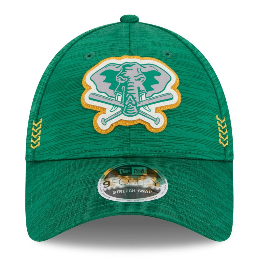 Athletics New Era 2024 Clubhouse 9FORTY Adjustable Hat - Green Hats