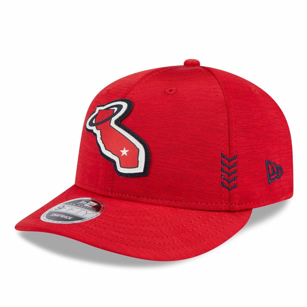 Los Angeles Angels New Era 2024 Clubhouse Low Profile 9FIFTY Snapback Hat - Red Hats