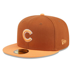 Chicago Cubs New Era Spring Color Basic Two-Tone 59FIFTY Fitted Hat - Brown/Orange Hats