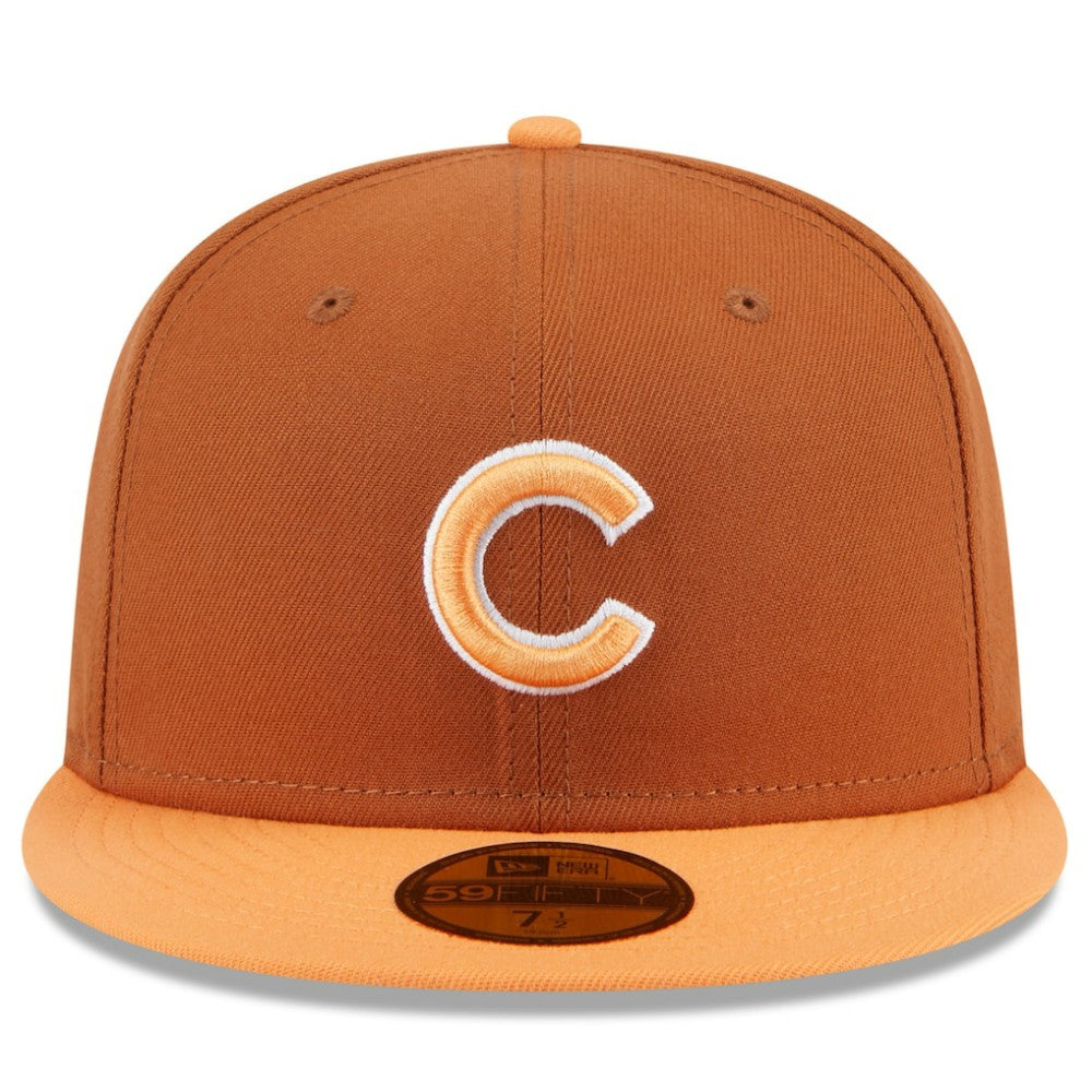 Chicago Cubs New Era Spring Color Basic Two-Tone 59FIFTY Fitted Hat - Brown/Orange Hats