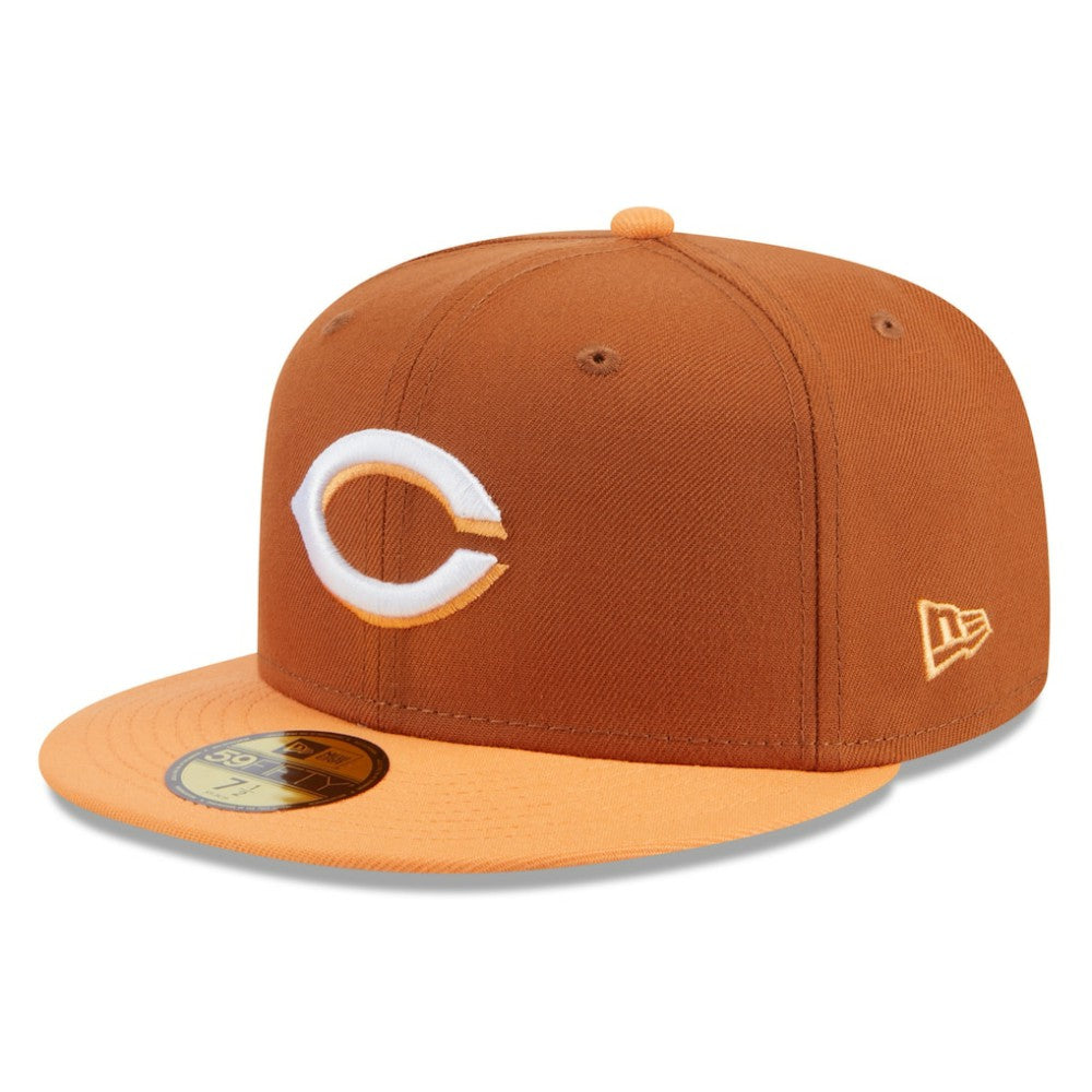 Cincinnati Reds New Era Spring Color Basic Two-Tone 59FIFTY Fitted Hat - Brown/Orange Hats