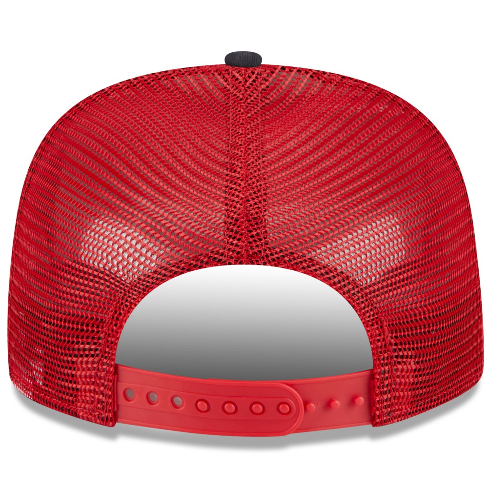 Los Angeles Angels New Era Team Foam Front A-Frame Trucker 9FIFTY Snapback Hat - White/Red Hats