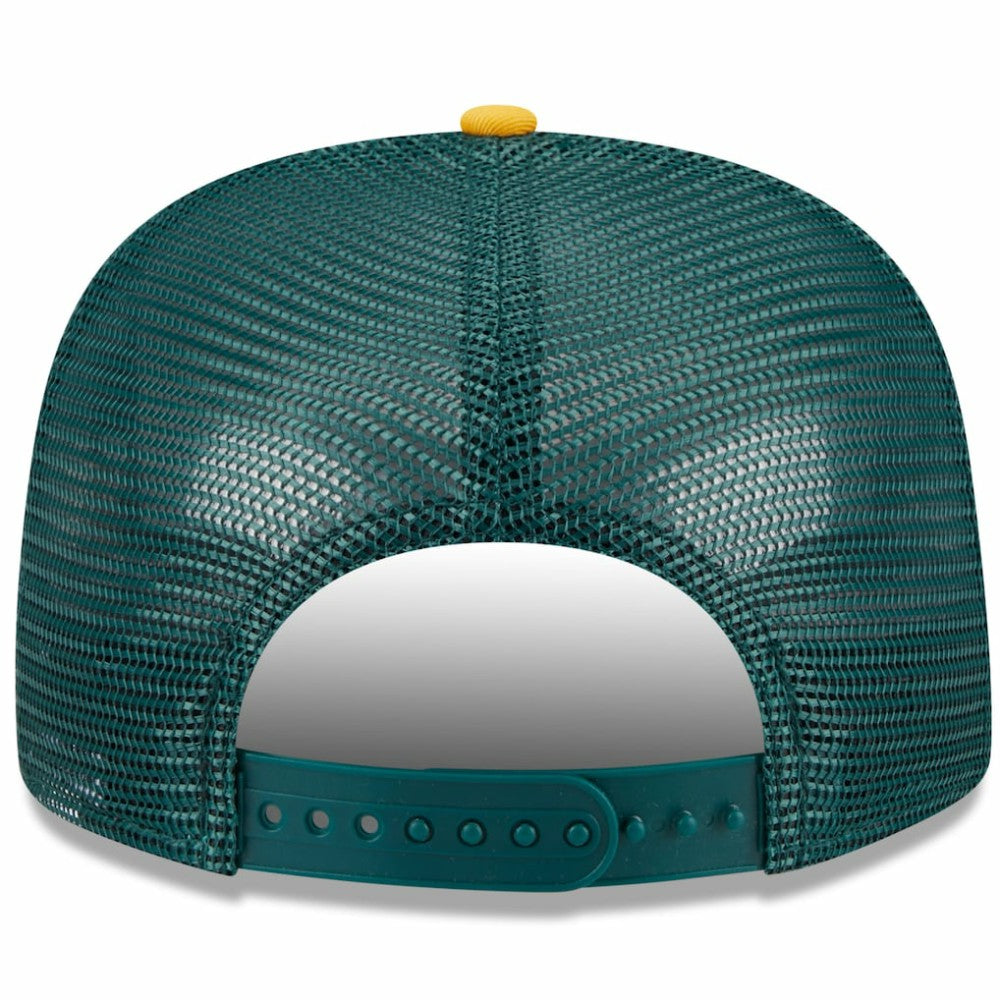 Athletics New Era Team Foam Front A-Frame Trucker 9FIFTY Snapback Hat - White/Gold Hats