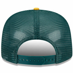 Athletics New Era Team Foam Front A-Frame Trucker 9FIFTY Snapback Hat - White/Gold Hats