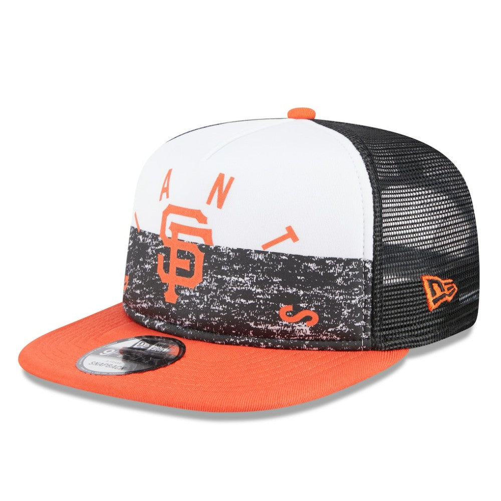 San Francisco Giants New Era Team Foam Front A-Frame Trucker 9FIFTY Snapback Hat - White/Orange Hats