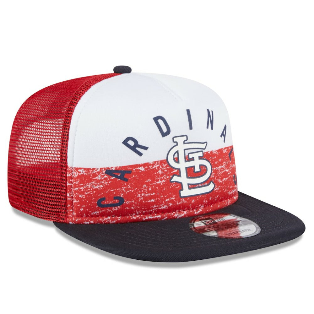 St. Louis Cardinals New Era Team Foam Front A-Frame Trucker 9FIFTY Snapback Hat - White/Red Hats