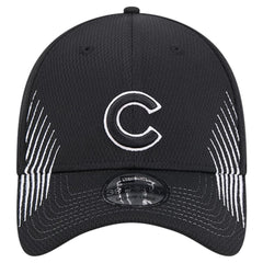 Chicago Cubs New Era Active Dash Mark 39THIRTY Flex Hat - Black Hats
