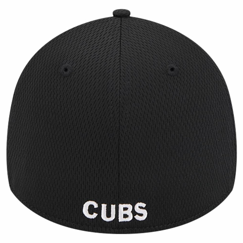 Chicago Cubs New Era Active Dash Mark 39THIRTY Flex Hat - Black Hats