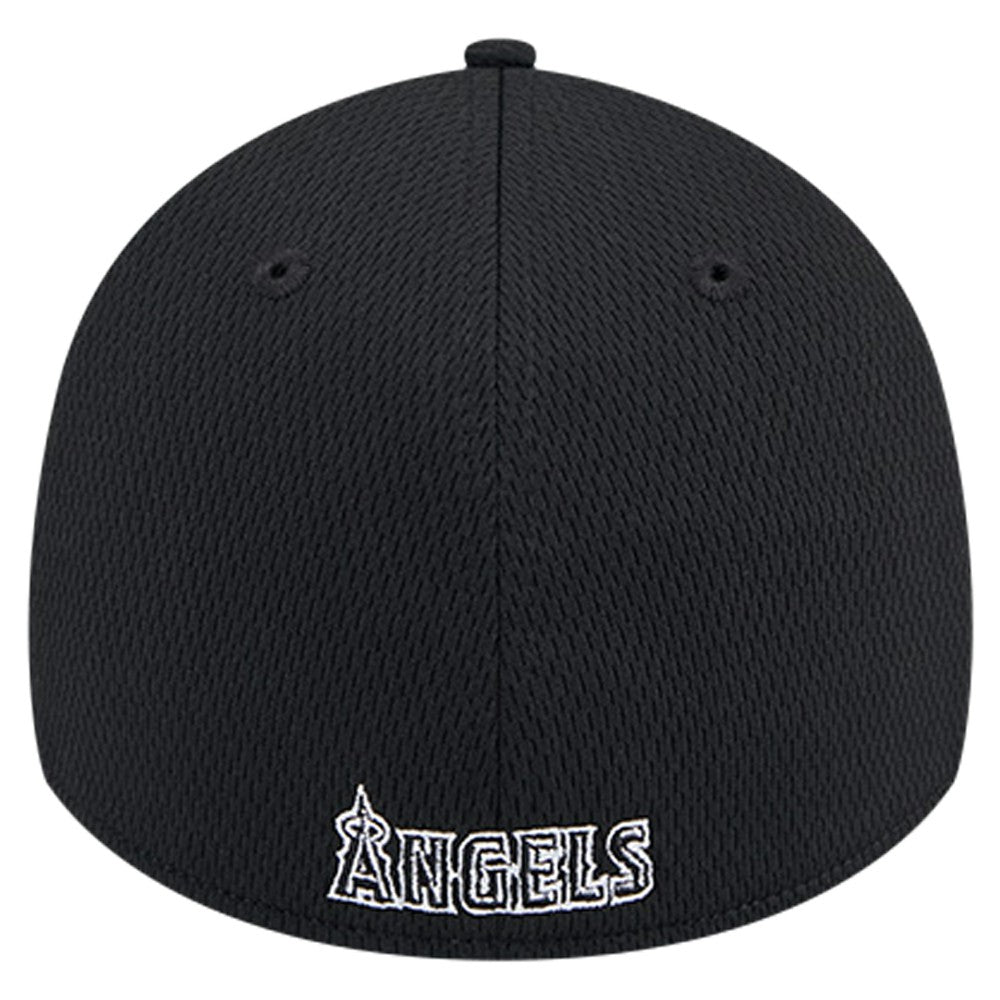 Los Angeles Angels New Era Active Dash Mark 39THIRTY Flex Hat - Black Hats