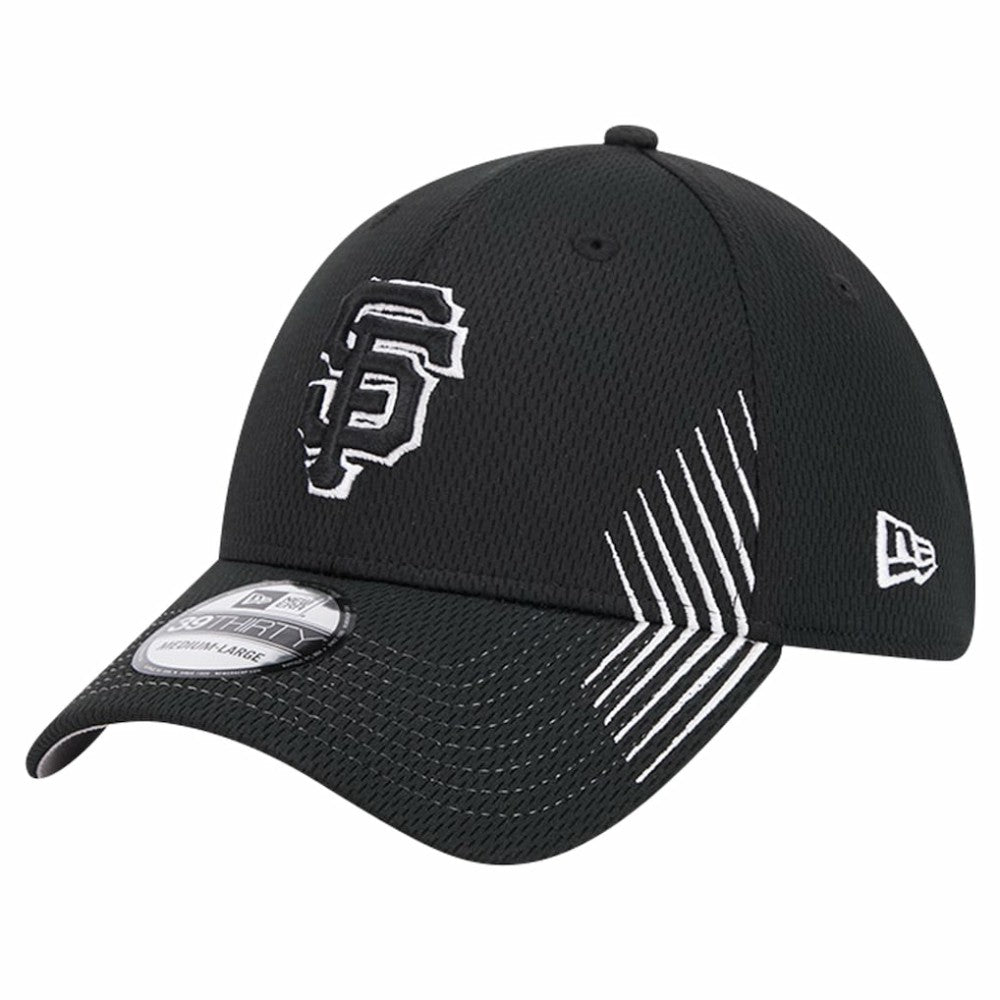 San Francisco Giants New Era Active Dash Mark 39THIRTY Flex Hat - Black Hats