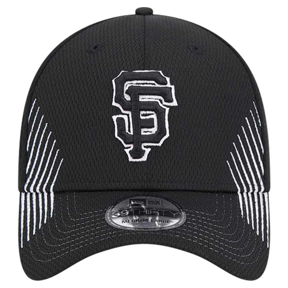 San Francisco Giants New Era Active Dash Mark 39THIRTY Flex Hat - Black Hats